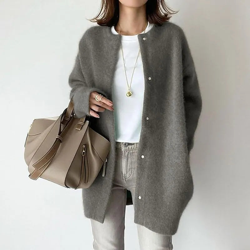 MaisonArgent™| Cardigan long en laine douce