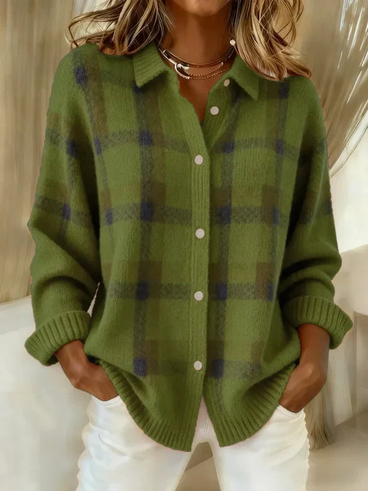 Victoria | Pull rétro en laine artisanale à contraste décontracté