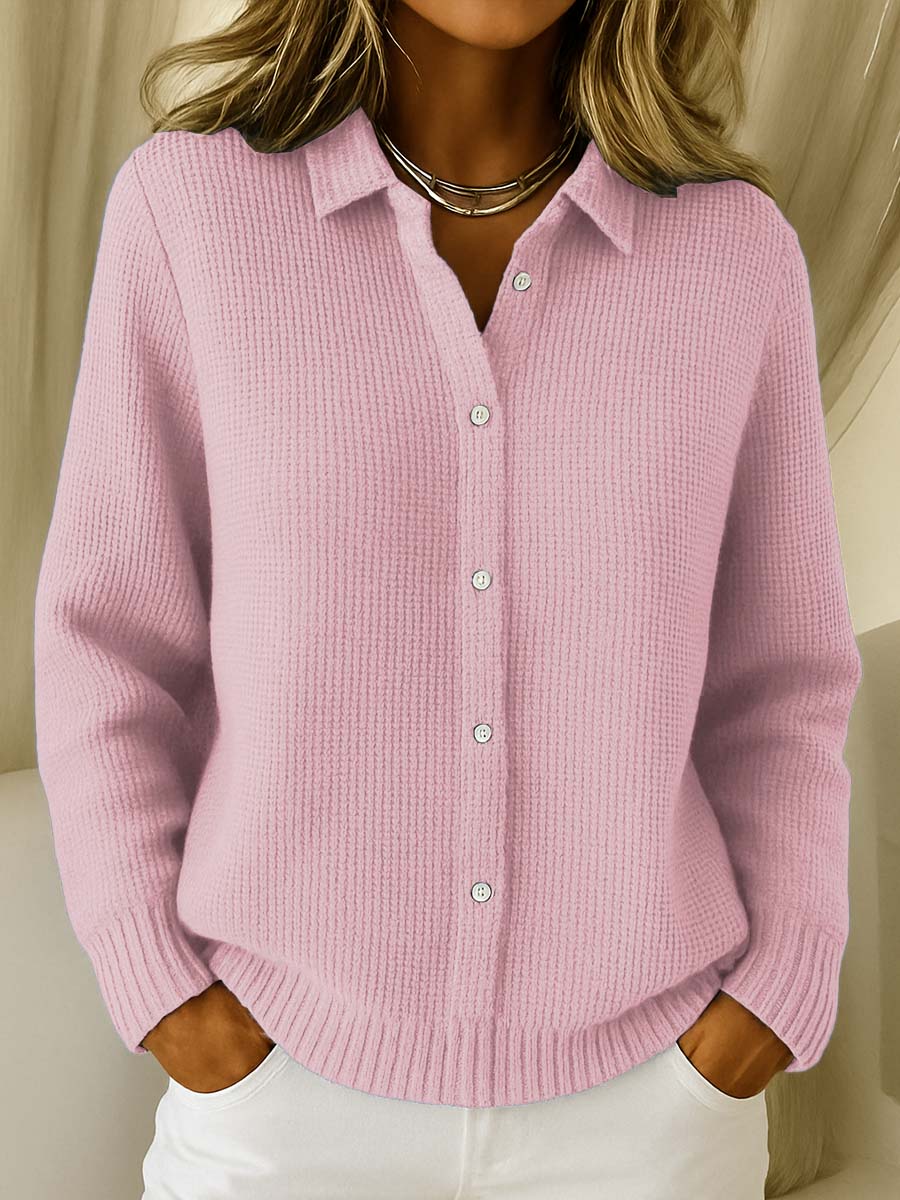 Laine | Gilet Boutonné en Tricot Classique