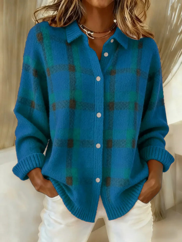 Victoria | Pull rétro en laine artisanale à contraste décontracté