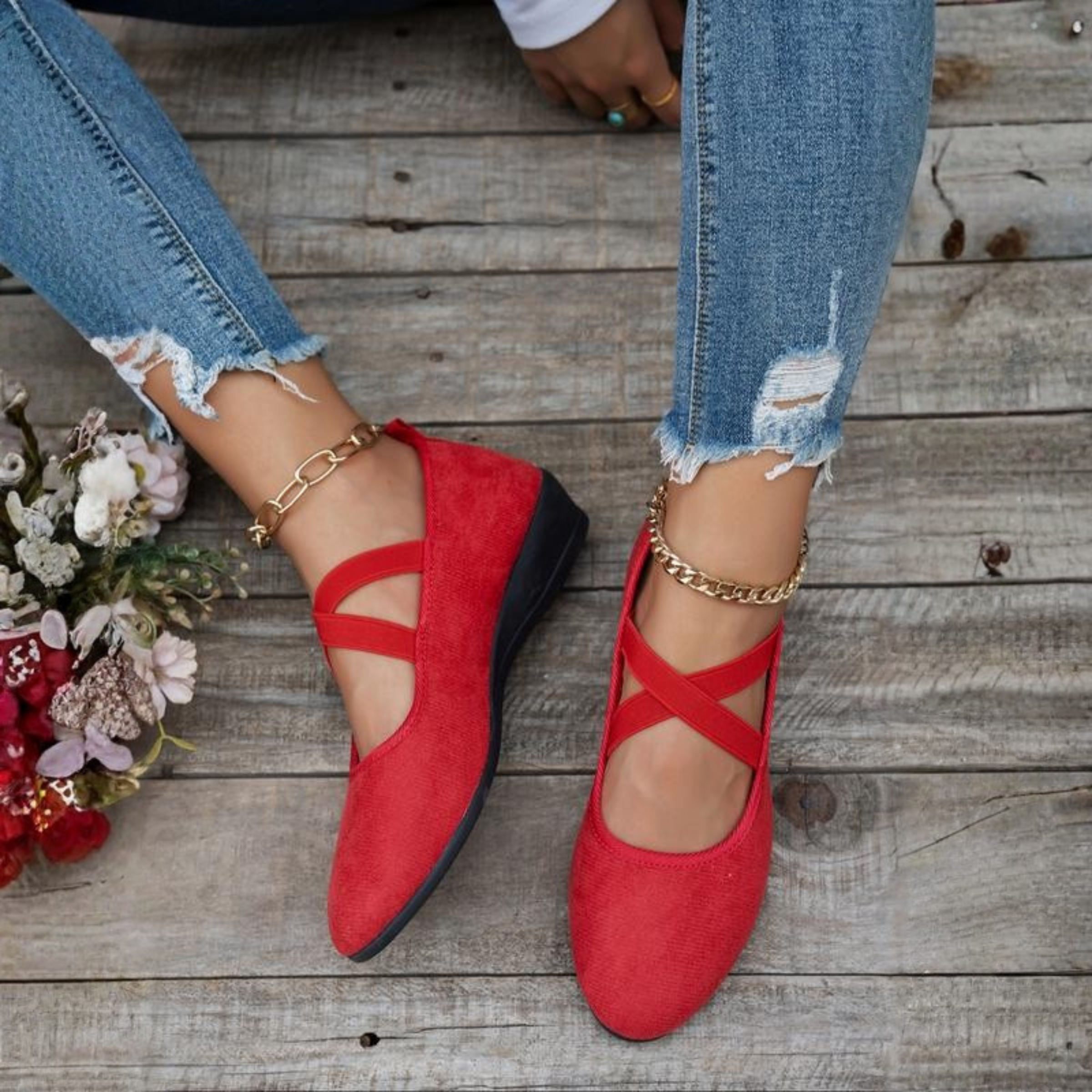 Éliane – Chaussures compensées fermées et confortables