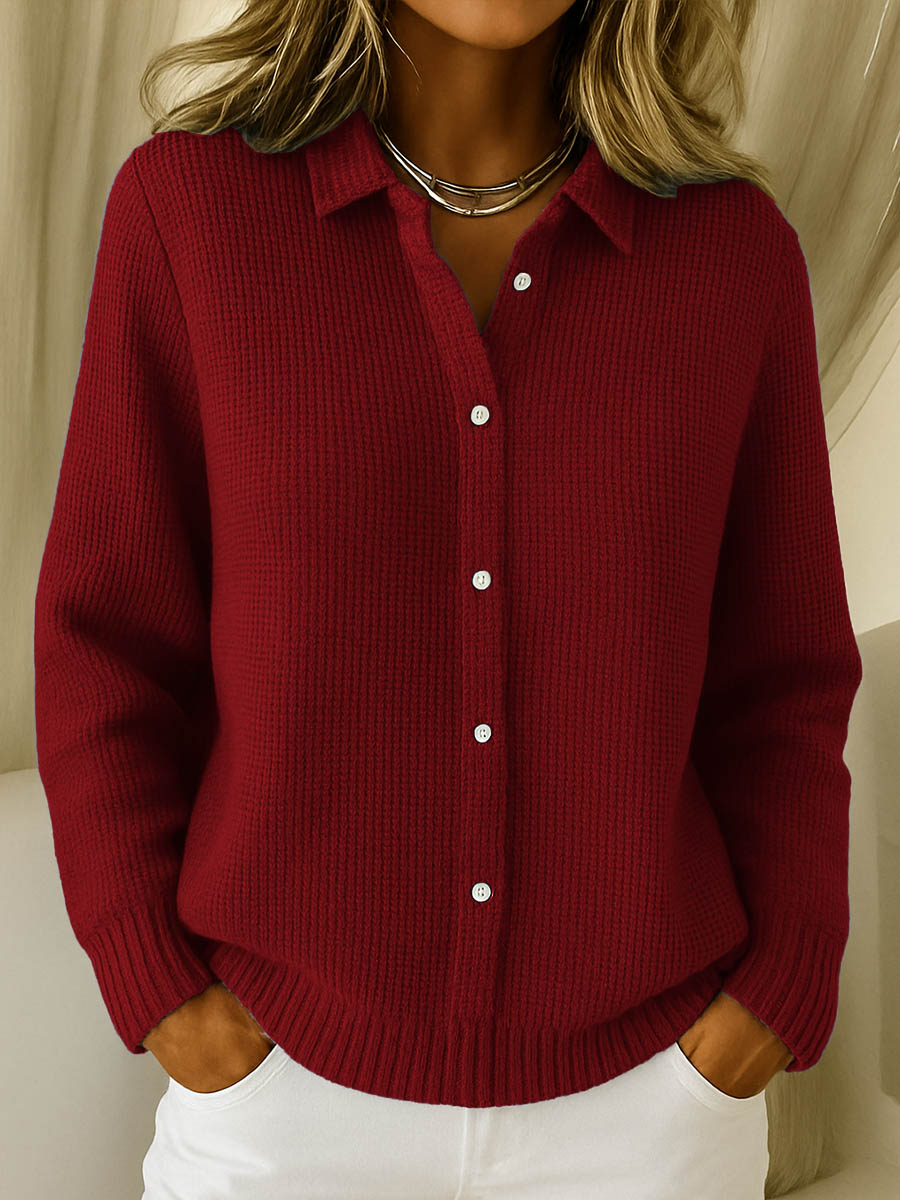 Laine | Gilet Boutonné en Tricot Classique