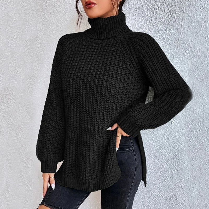 Éloïse™ | Pull Col Roulé Fendu