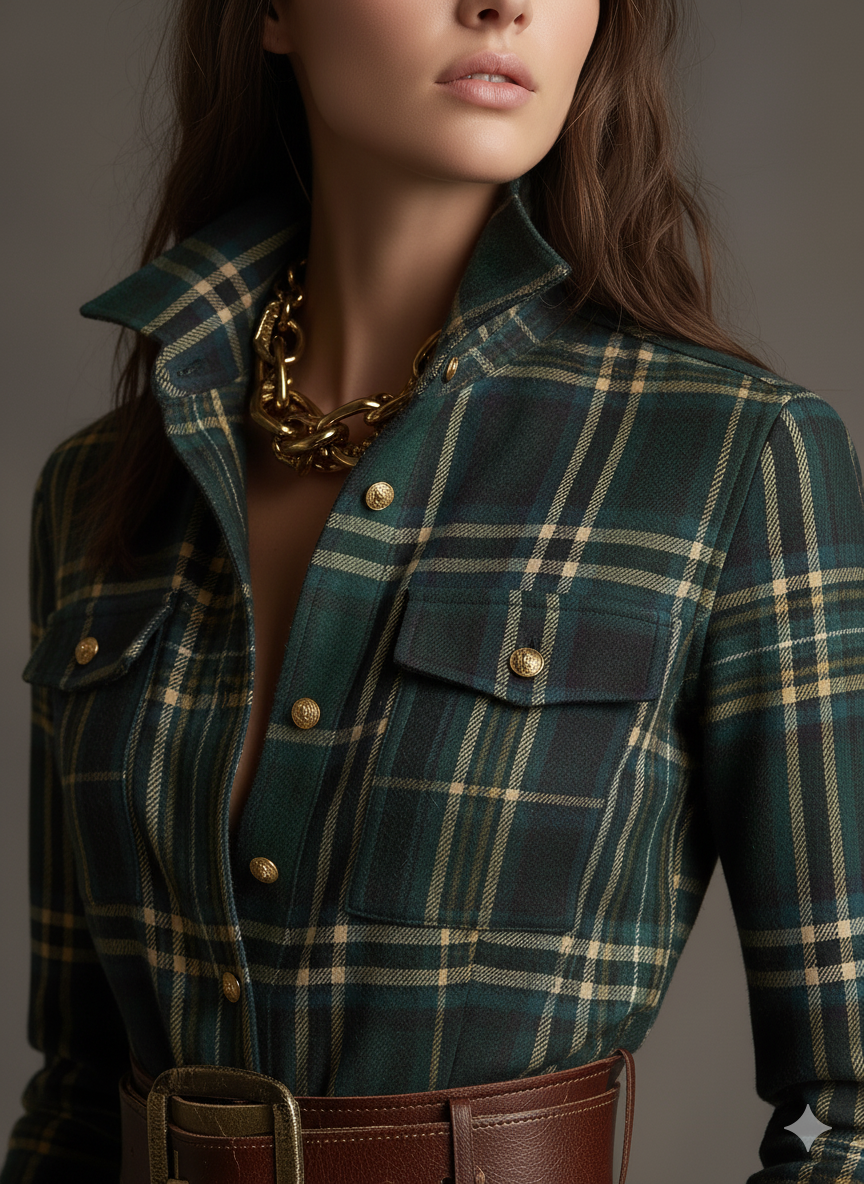 Giulietta - Abito Camicia Maxi a Quadri