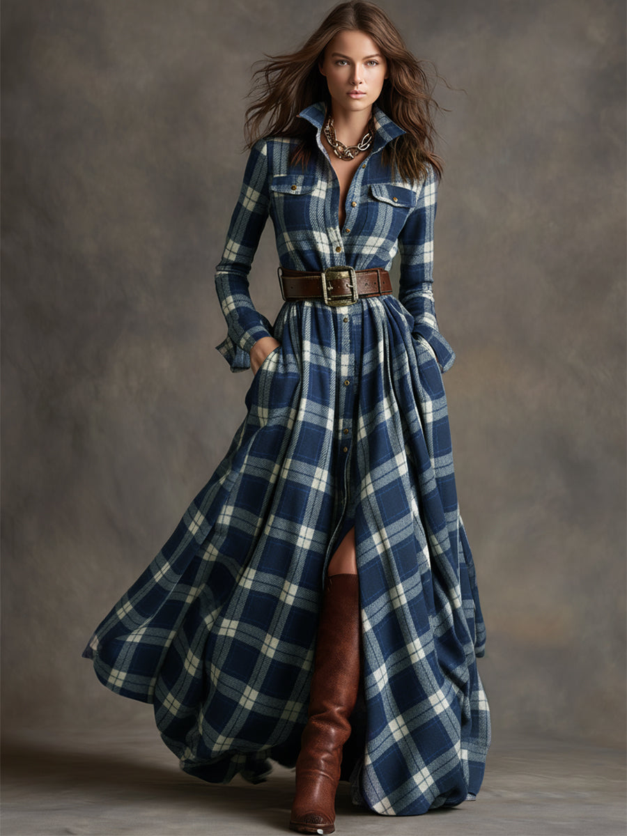 Giulietta - Abito Camicia Maxi a Quadri