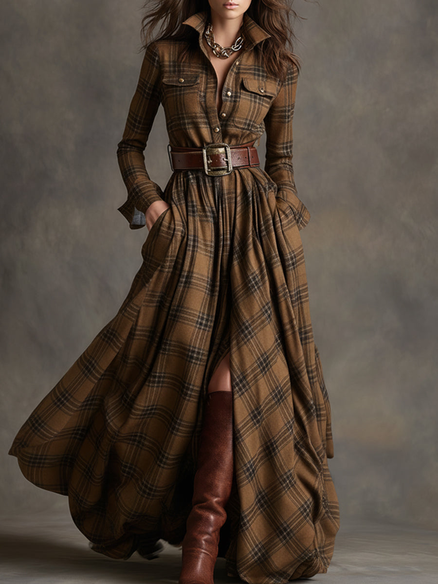 Giulietta - Abito Camicia Maxi a Quadri