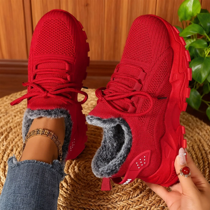 Élise | Baskets légères en molleton à lacets