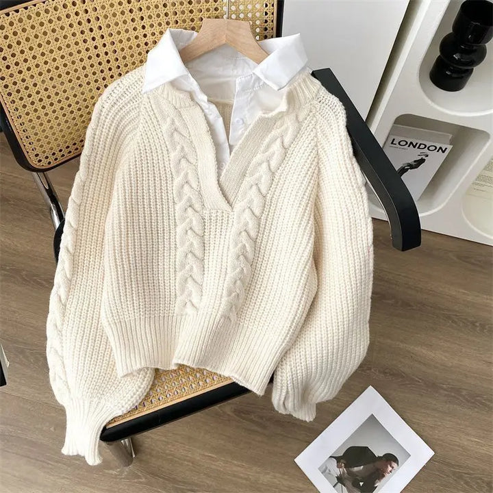 Clémence™ | Pull Rétro Duo Cocon