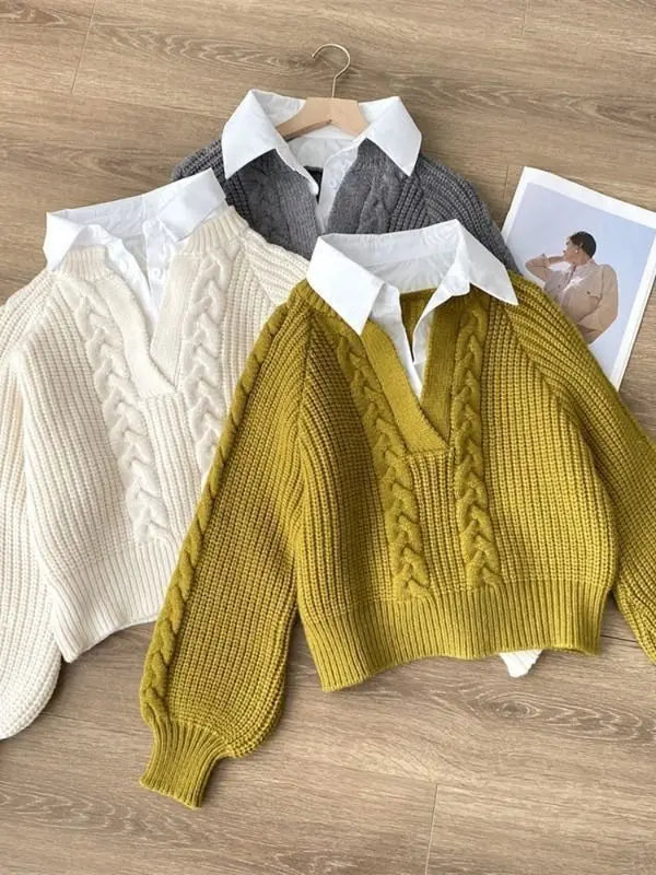 Clémence™ | Pull Rétro Duo Cocon