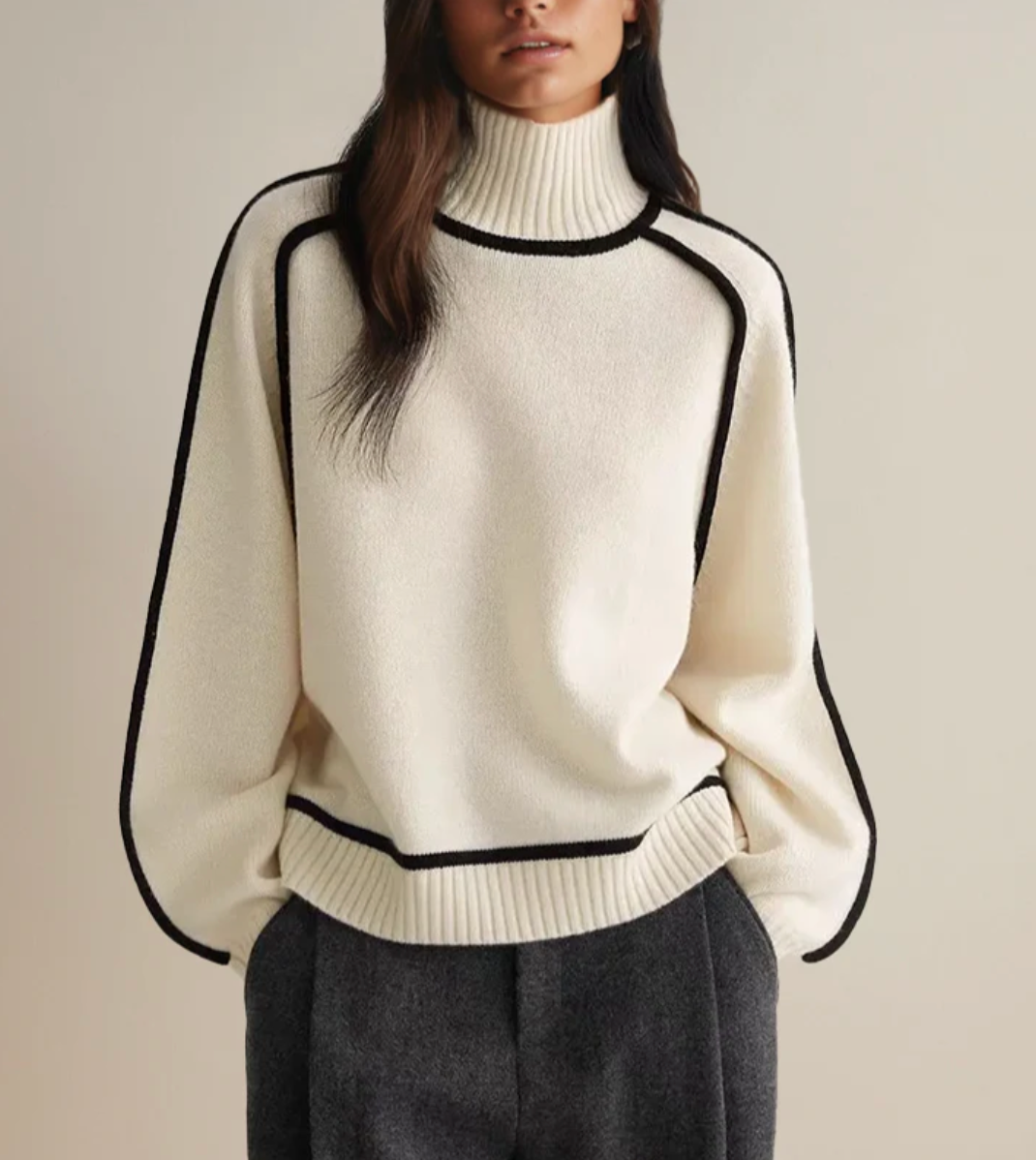 Maison Argent™ | Pull Col Roulé Essentiel