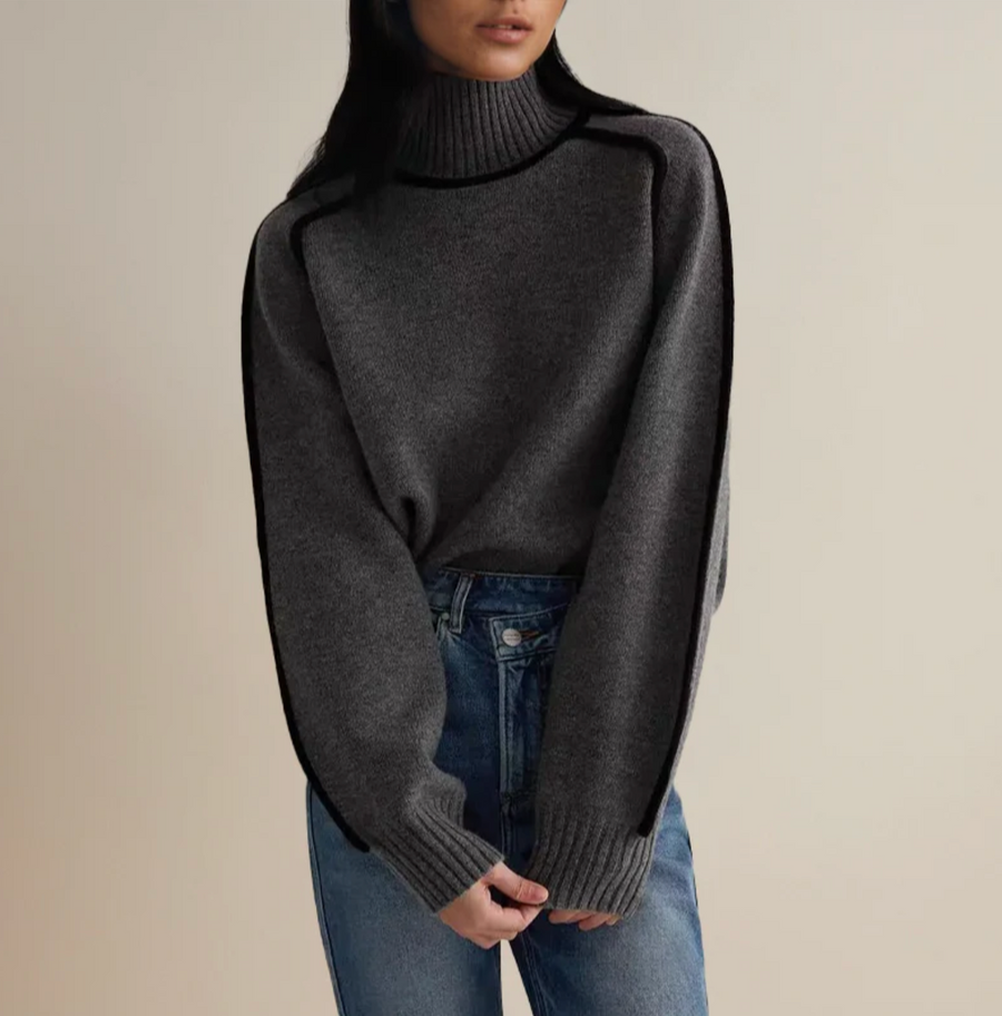 Maison Argent™ | Pull Col Roulé Essentiel