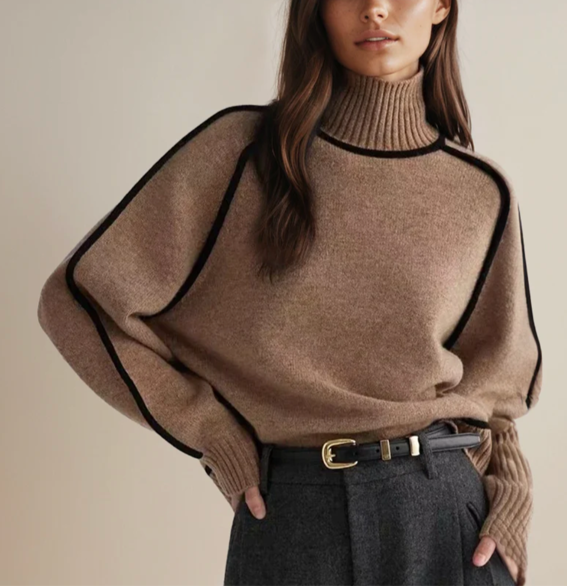 Maison Argent™ | Pull Col Roulé Essentiel