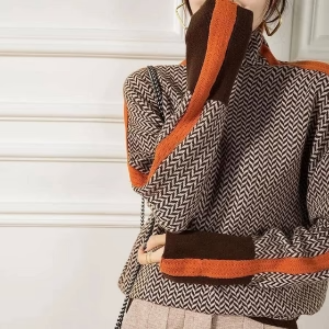Thaïsanne | Graphic Turtleneck Sweater