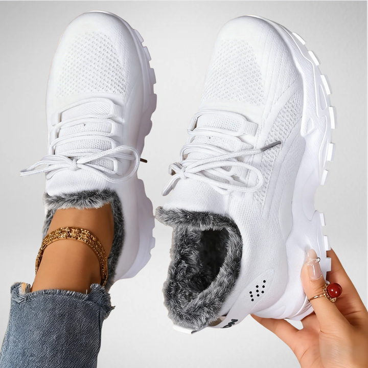 Élise | Baskets légères en molleton à lacets