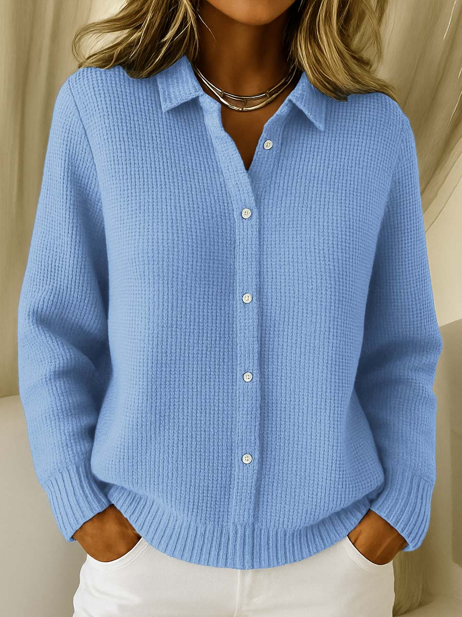 Laine | Gilet Boutonné en Tricot Classique