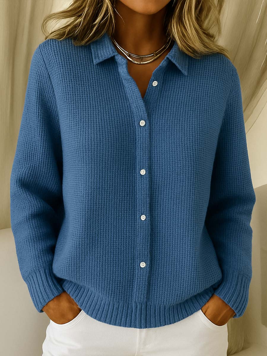 Laine | Gilet Boutonné en Tricot Classique
